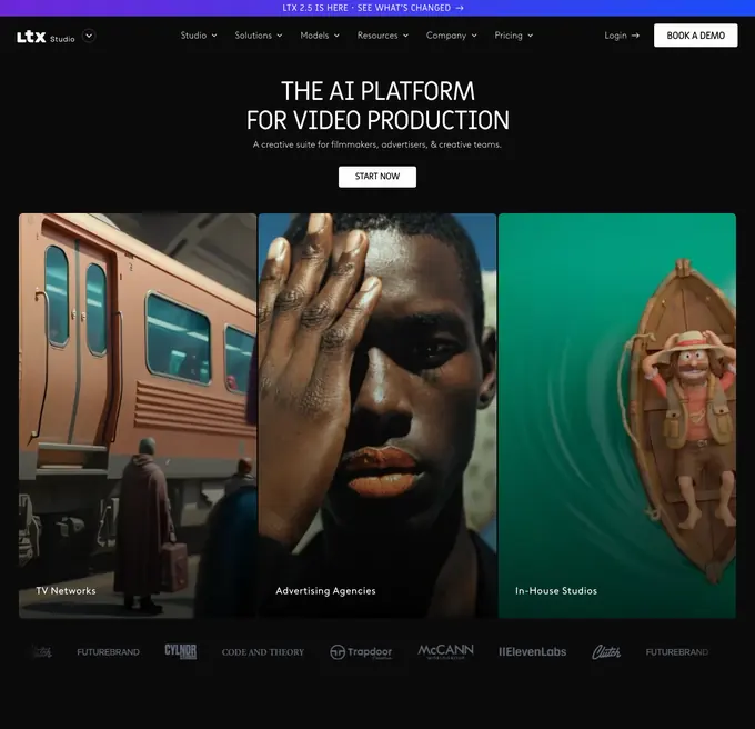 The LTX Studio product page as it appeared on 16 September 2026.